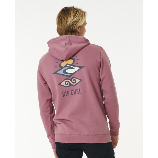 Rip Curl Search Icon hooded mauve sudadera