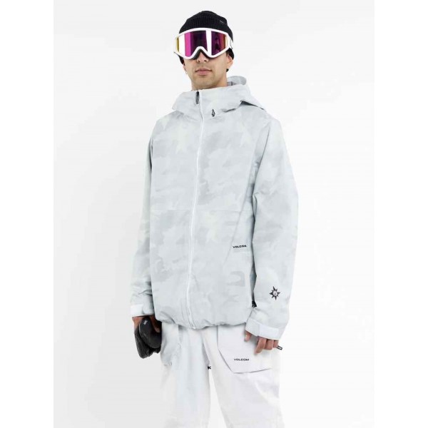 Volcom 2836 Insulated white camo chaqueta de snowboard