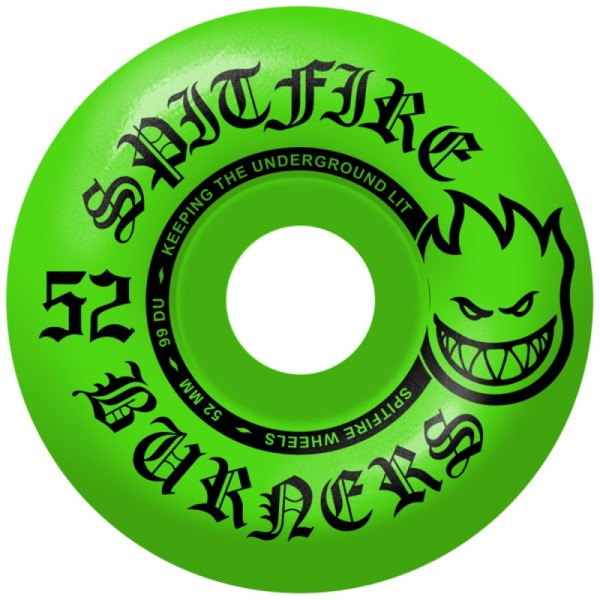 Spitfire Burner 52mm 99D green ruedas de skate