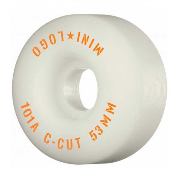 Mini logo C Cut 53mm white Ruedas de skateboard