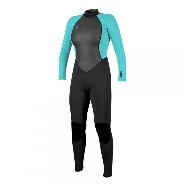 O'Neill Reactor II 3/2mm Back zip black/aqua traje de neopreno de mujer