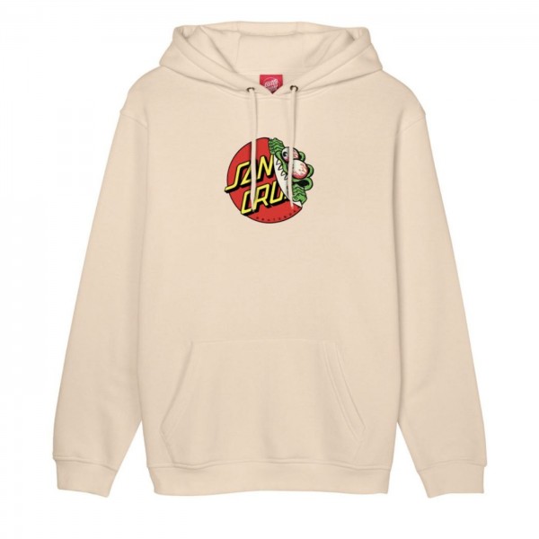 Santa Cruz Beware Dot Front Hooded oat sudadera