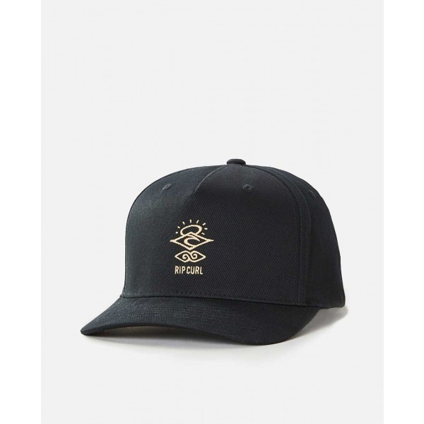 RIp Curl Icon flexfit black tan gorra