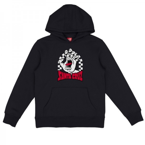 Santa Cruz Check Gateway Hand Front black sudadera de niño
