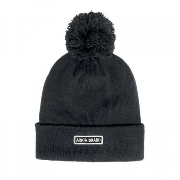 Arica Pompom black gorro