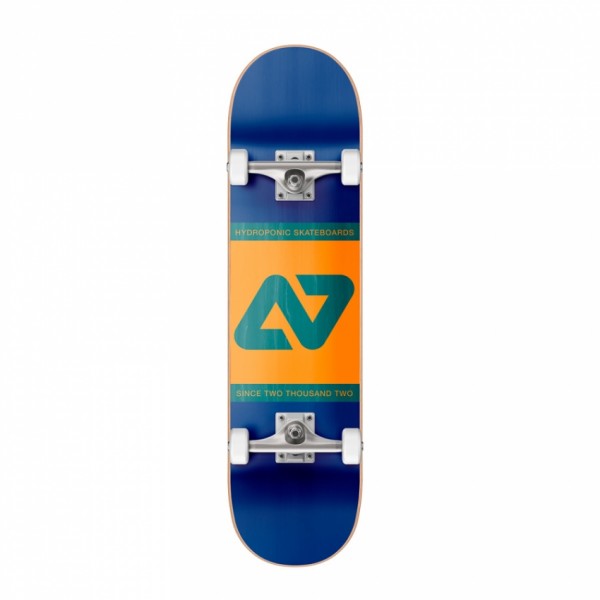 Hydroponic Block navy orange 7.75" skateboard completo