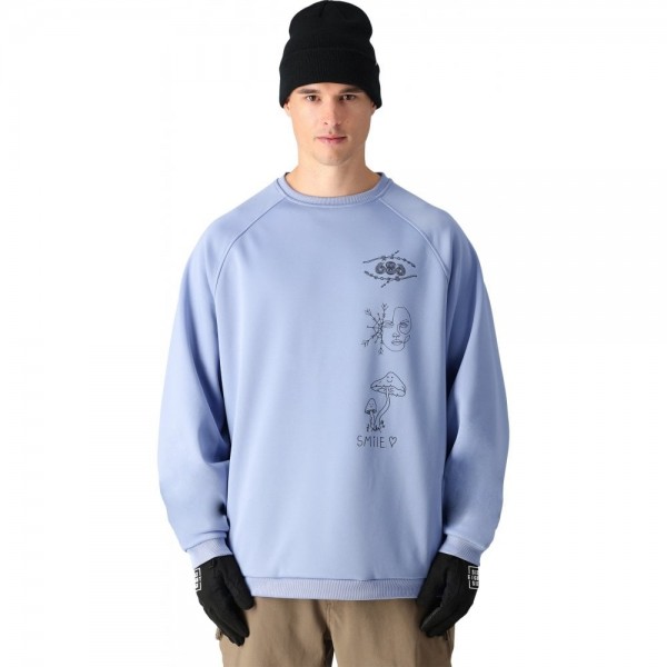 686 Bonded Fleece Crew purple impression sudadera técnica