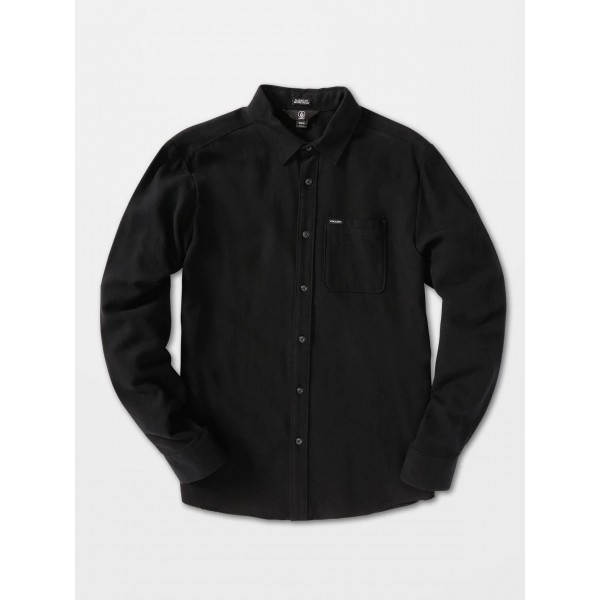 Volcom Caden solid black 2023 camisa