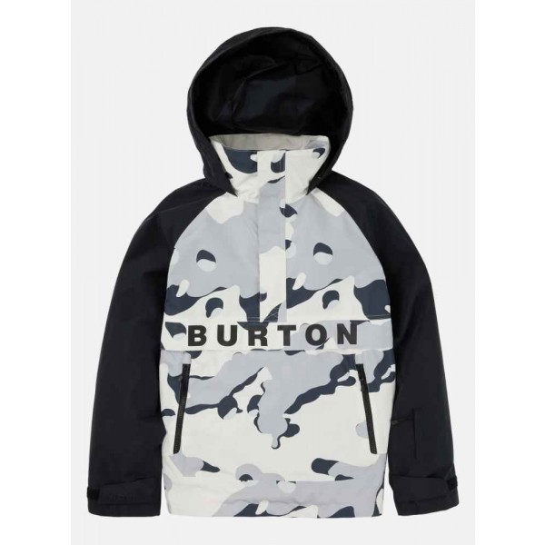 Burton Frostner 2L anorak black white cookie camo chaqueta de snowboard de mujer