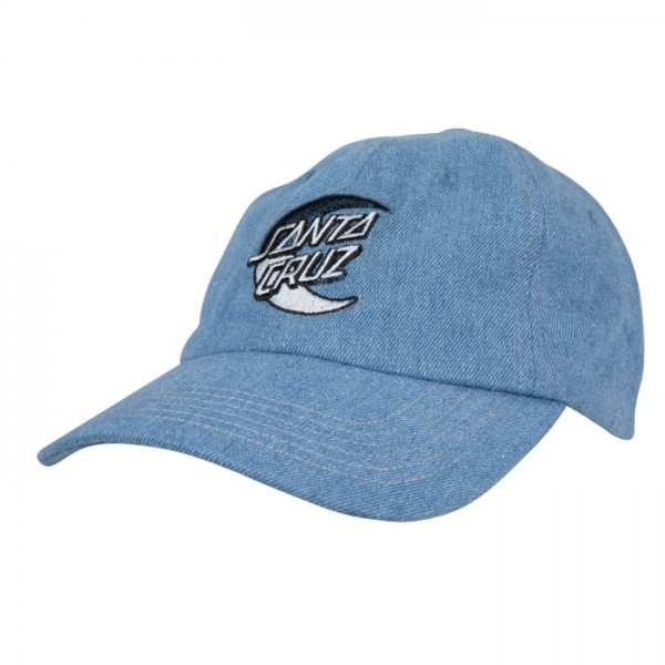 Santa Cruz Dark Moon Dot light blue denim gorra