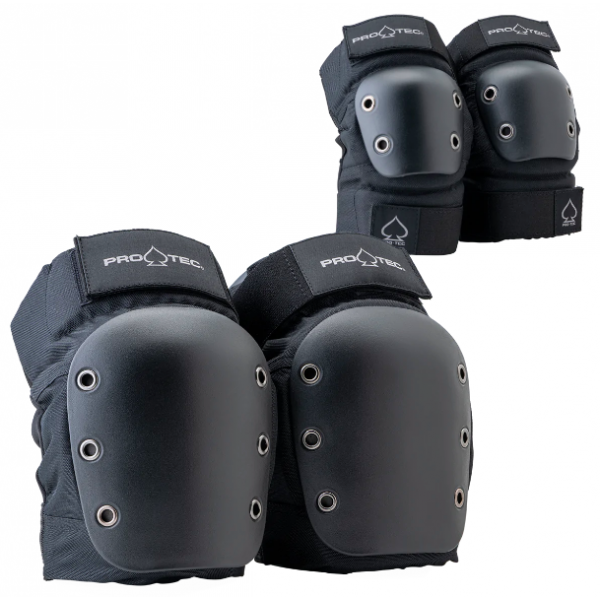 Pro-tec Pads Street Knee-Elbow pad open back black rodilleras/coderas skateboard