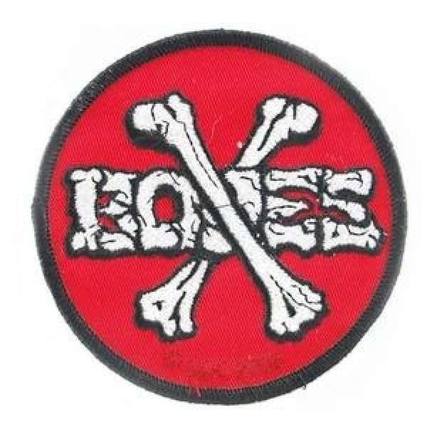 Bones Cross Bones 3,5" red parche