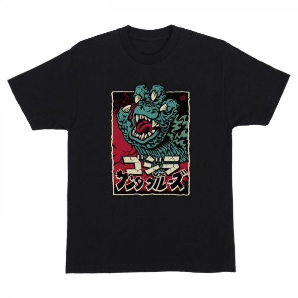 Santa Cruz Godzilla Hand Front black camiseta