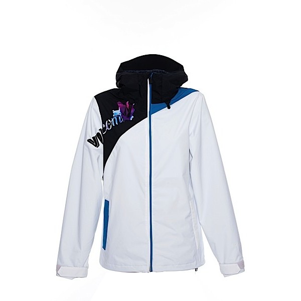 volcom mellea blanco s 2014 chaqueta de snowboard de mujer