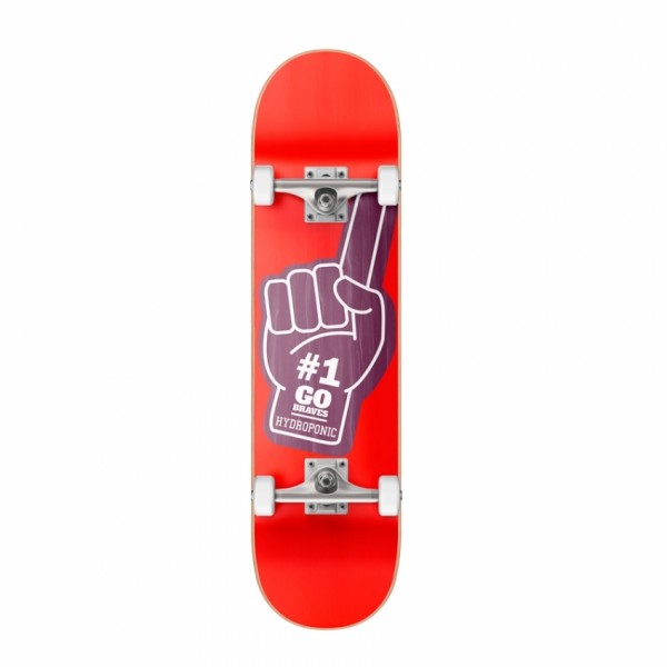 Hydroponic Hand red 7.25" skateboard completo