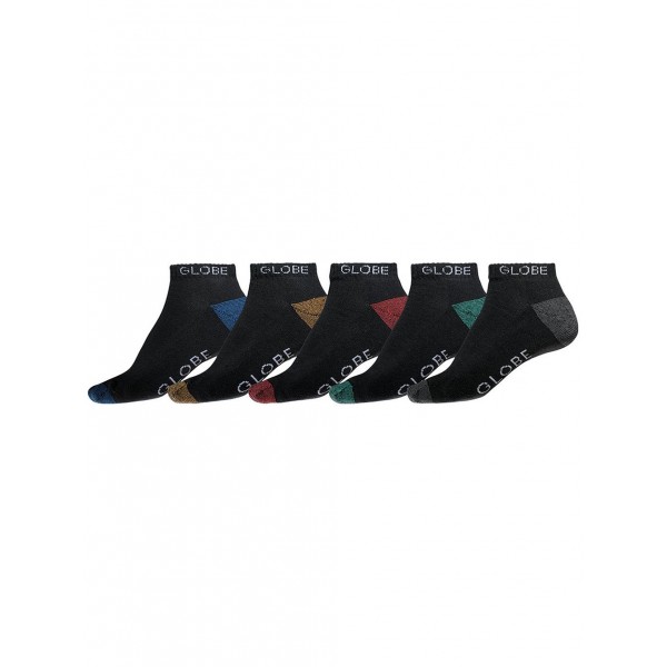 Globe Ingles ankle black 5 pack calcetines