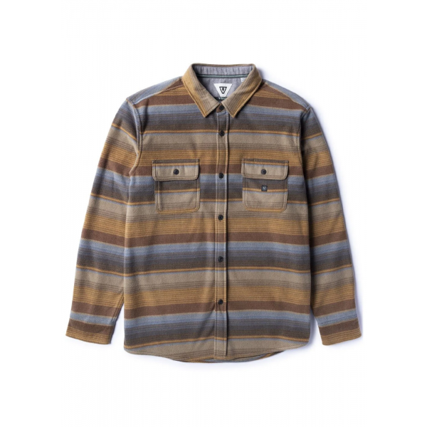 Vissla Eco ZY Polar Flannel khaki camisa
