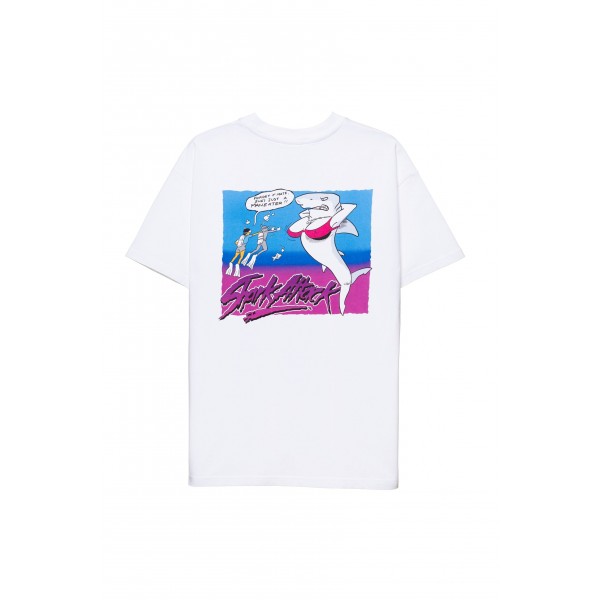 Shark Attack Maneater white camiseta