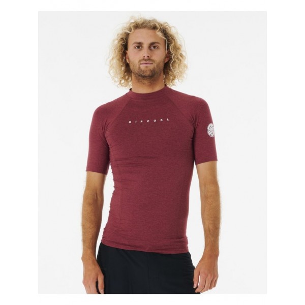 Rip Curl Dawn Patrol perf ss uv maroon marle 2023 licra