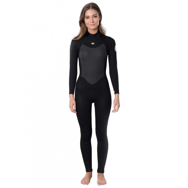 Rip Curl Omega 4/3 back zip gb stmr black Traje de neopreno de mujer