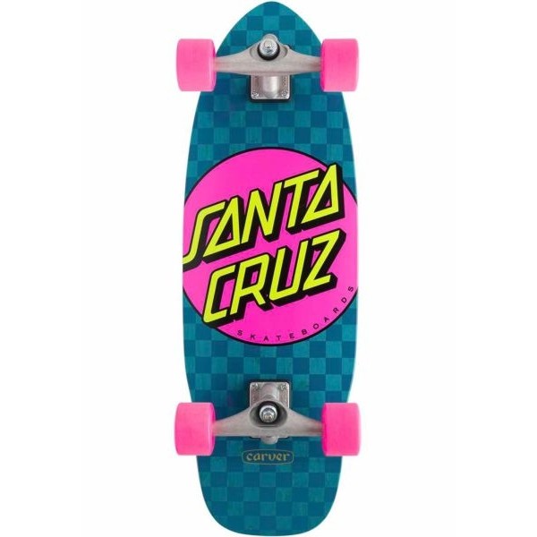 Santa Cruz Pink Dot Check Cut Back Carver surfskate