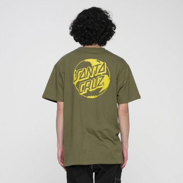 Santa Cruz Planet Dot moss 2023 camiseta