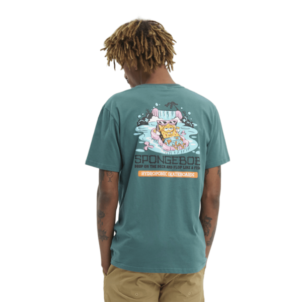 Hydroponic Pool Bob Esponja teal green camiseta