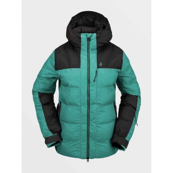 Volcom Puffleup vibrant green chaqueta técnica de mujer