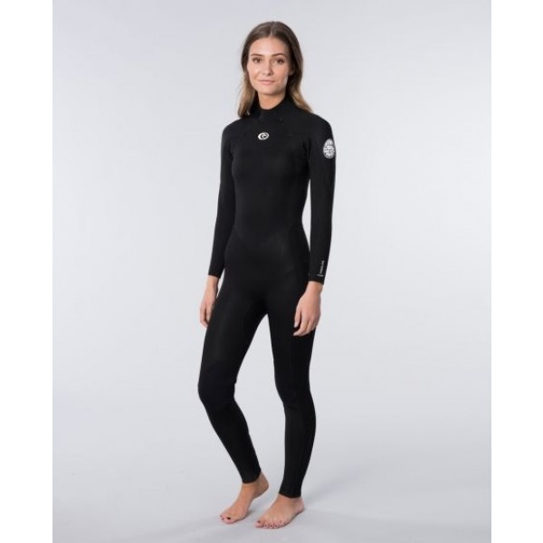 Rip Curl Freelite 4/3 GB Steamer back zip Black Traje de neopreno de mujer