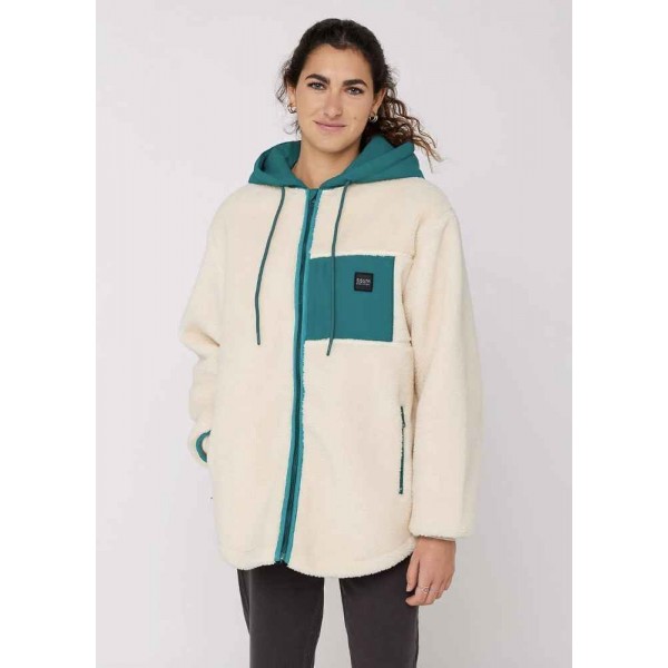 Sisstrs Nala Sherpa teal sea sudadera mujer