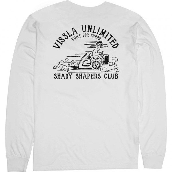 Vissla Shapers Club white 2022 camiseta manga larga