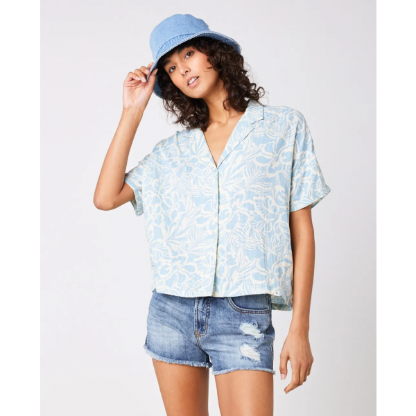 Rip Curl Sunchaser blue/white camisa de mujer
