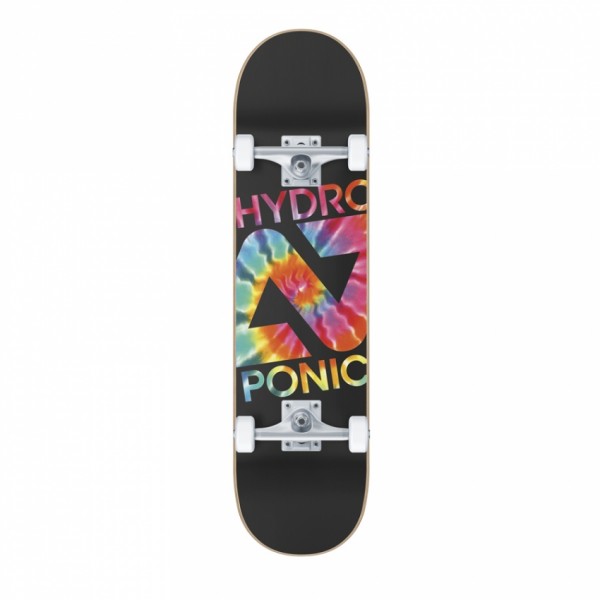 Hydroponic Tie Dye black 8" skateboard completo