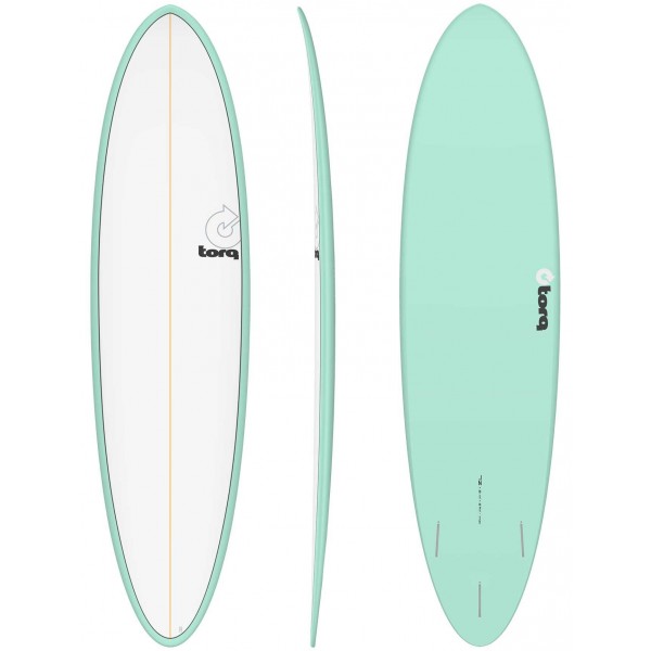 Torq Pinline Fun 7'2" White Seagreen Tabla de surf