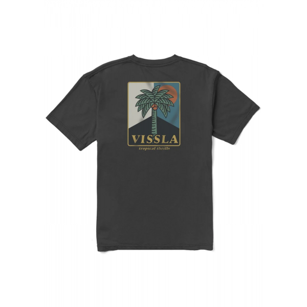 Vissla Tropical Thrills Premium Organic Pocket black camiseta