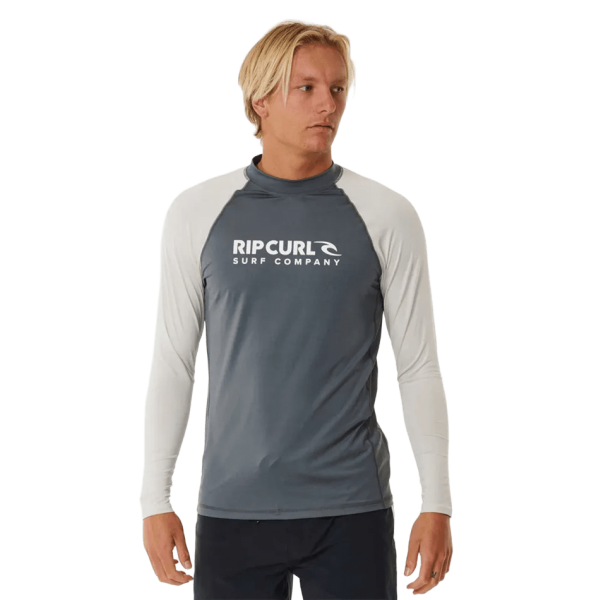 Rip Curl Shock UPF dark grey licra manga larga