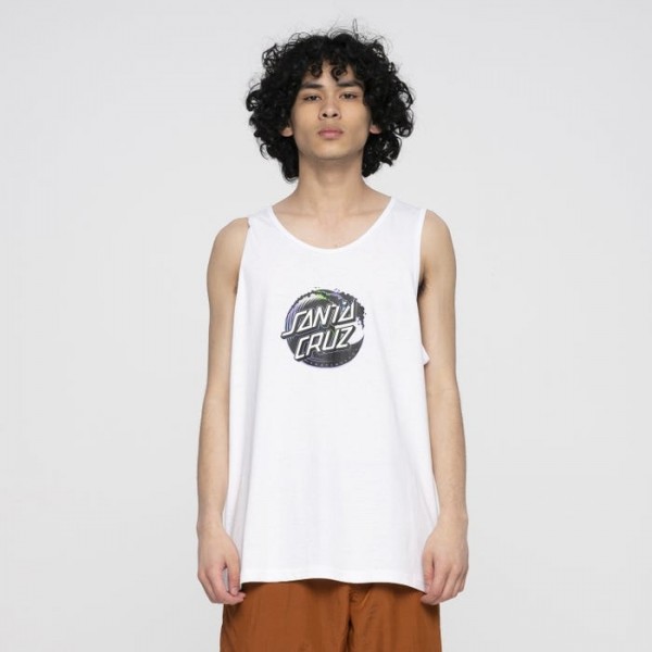 Santa Cruz Holo Wave Dot white camiseta tirantes