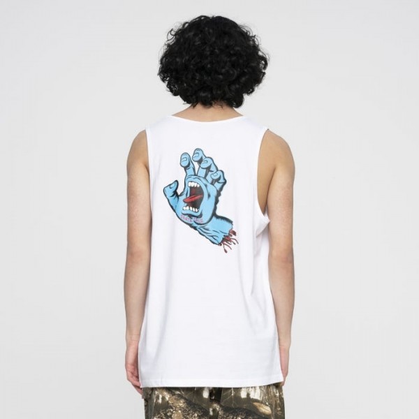Santa Cruz Screamig Hand white 2023 camiseta tirantes