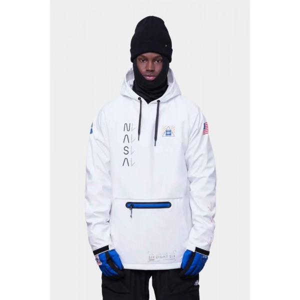 686 Waterproof hoody nasa white chaqueta o sudadera de snowboard