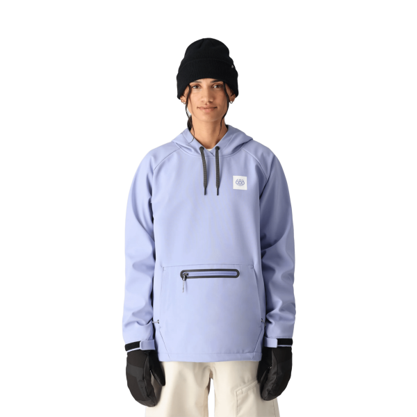 686 Waterproof Hoody purple impression chaqueta de snowboard de mujer
