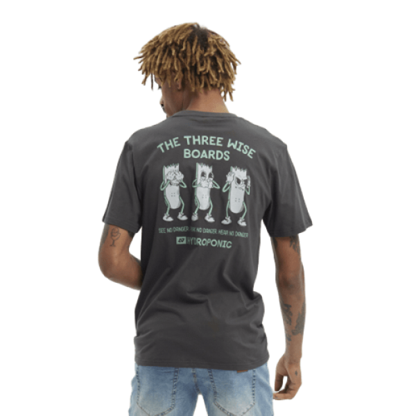 Hydroponic Wise Boards charcoal camiseta