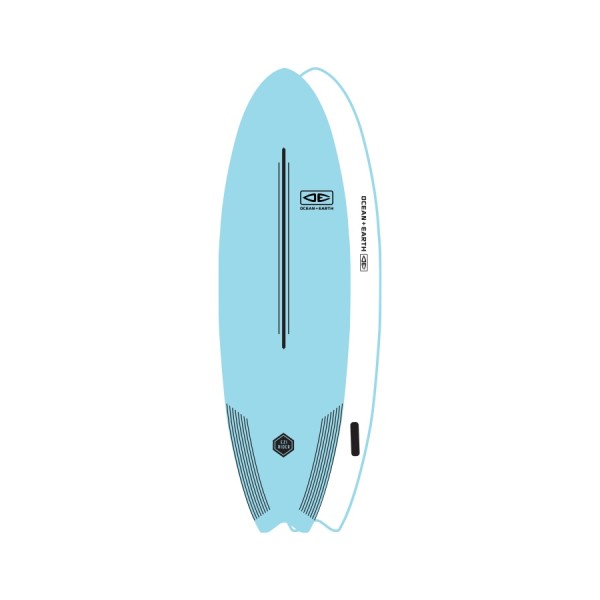 Ocean Earth EZI rider 7.0" pastel blue sofboard