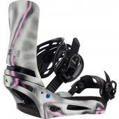Burton Cartel X grey/pink fijaciones de snowboard