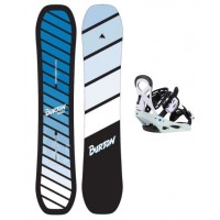 Burton Smalls Blue + Burton Smalls neo mint/white Pack de snowboard de niño