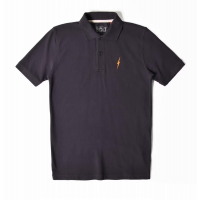 Lightning Bolt Embroidered moonless night polo