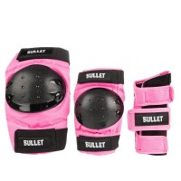 Bullet Triple Padset Standard Combo Junior pink protecciones de skate de niño