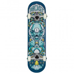 Rocket Alien Pile Up blue 7,37'' Skateboard completo