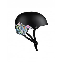 187 Killer Pads Lizzie black floral casco skateboard