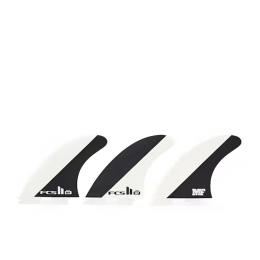 FCS II Mick Fanning TRI black white quillas surf