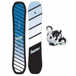 Burton Smalls Blue + Burton Smalls neo mint/white Pack de snowboard de niño